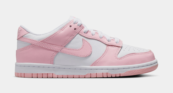 Dunk Low Grade School Lifestyle Shoes (White/Medium Soft Pink/White/White)
