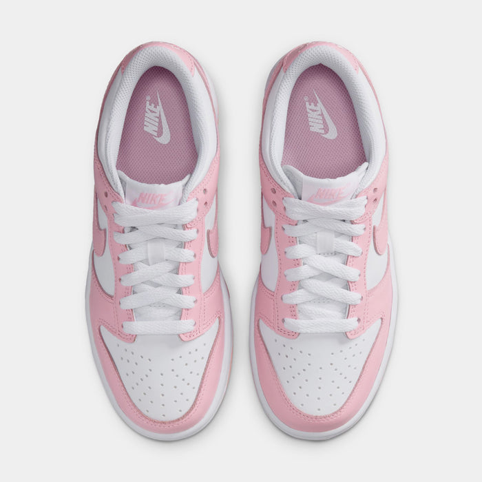 Dunk Low Grade School Lifestyle Shoes (White/Medium Soft Pink/White/White)