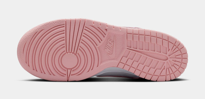 Dunk Low Grade School Lifestyle Shoes (White/Medium Soft Pink/White/White)