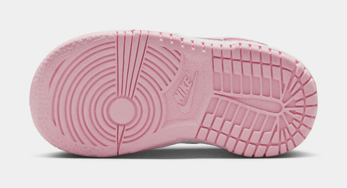 Dunk Low Infant Toddler Lifestyle Shoes (White/White/White/Medium Pink)