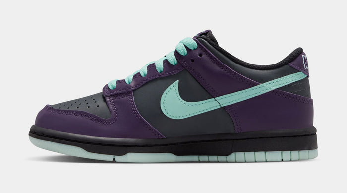 Dunk Low Retro Halloween Grade School Lifestyle Shoes (Dark Smoke Grey/Artisan Teal/Grand Purple)