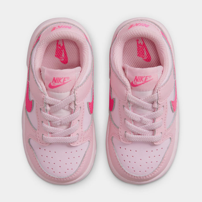 Dunk Low Triple Pink Infant Toddler Lifestyle Shoes (Pink)