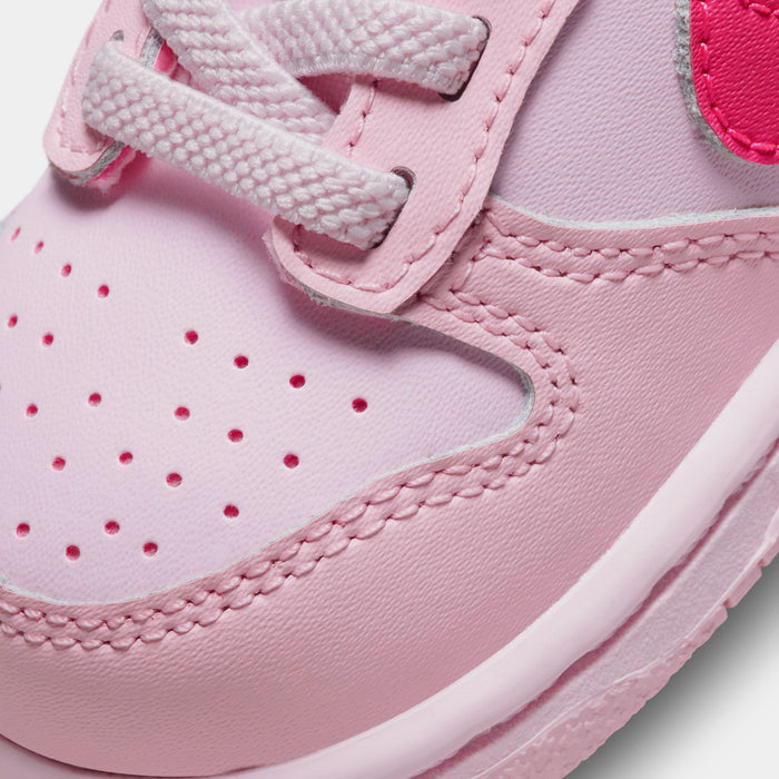 Dunk Low Triple Pink Infant Toddler Lifestyle Shoes (Pink)