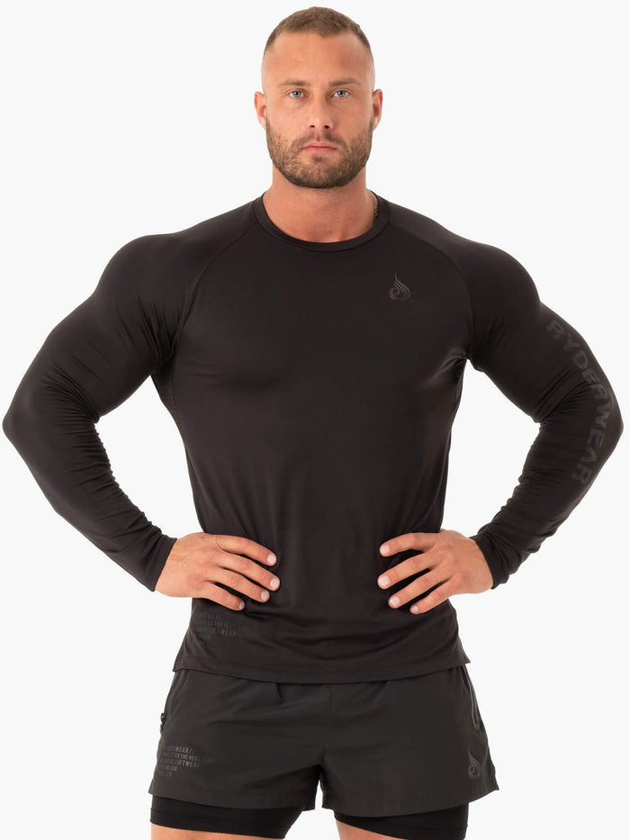 Duty Long Sleeve Top - Black Clothing Ryderwear