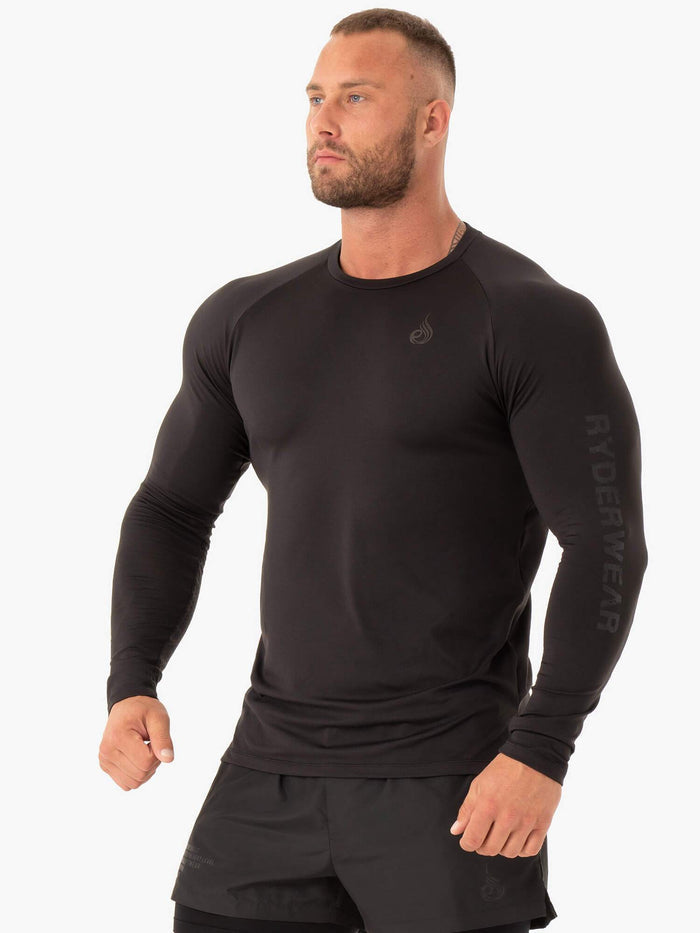 Duty Long Sleeve Top - Black Clothing Ryderwear