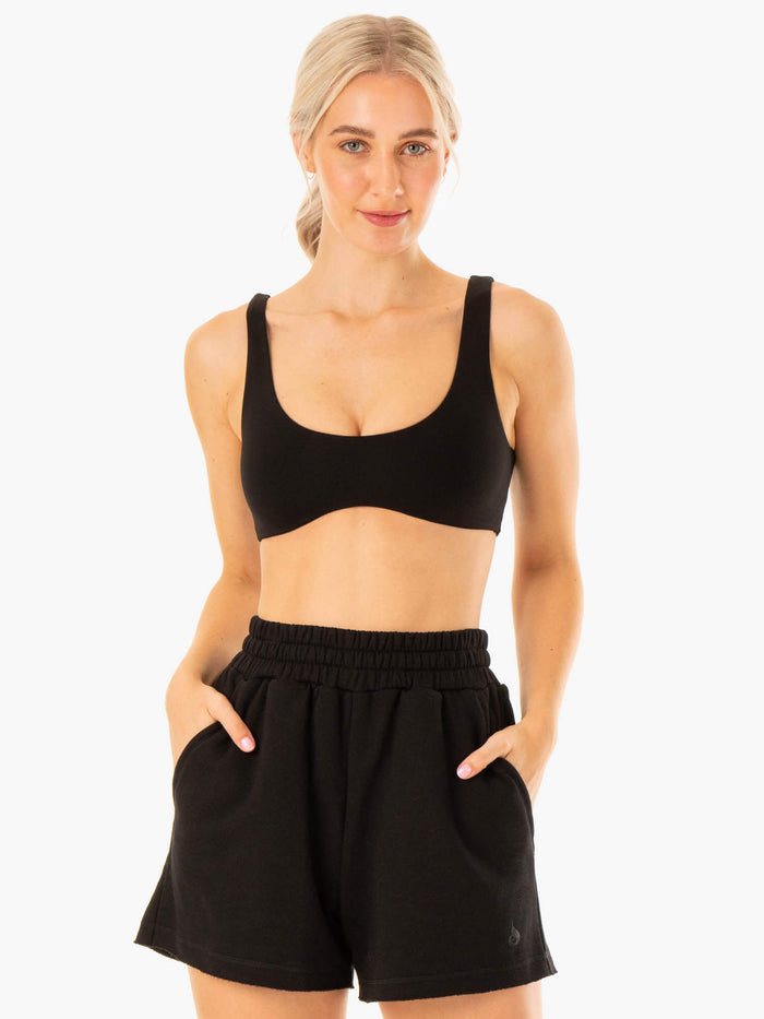 Elevate Lounge Bra - Black Clothing Ryderwear
