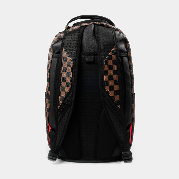 Emboss 2 Checkered Mens Backpack (Black/Brown)