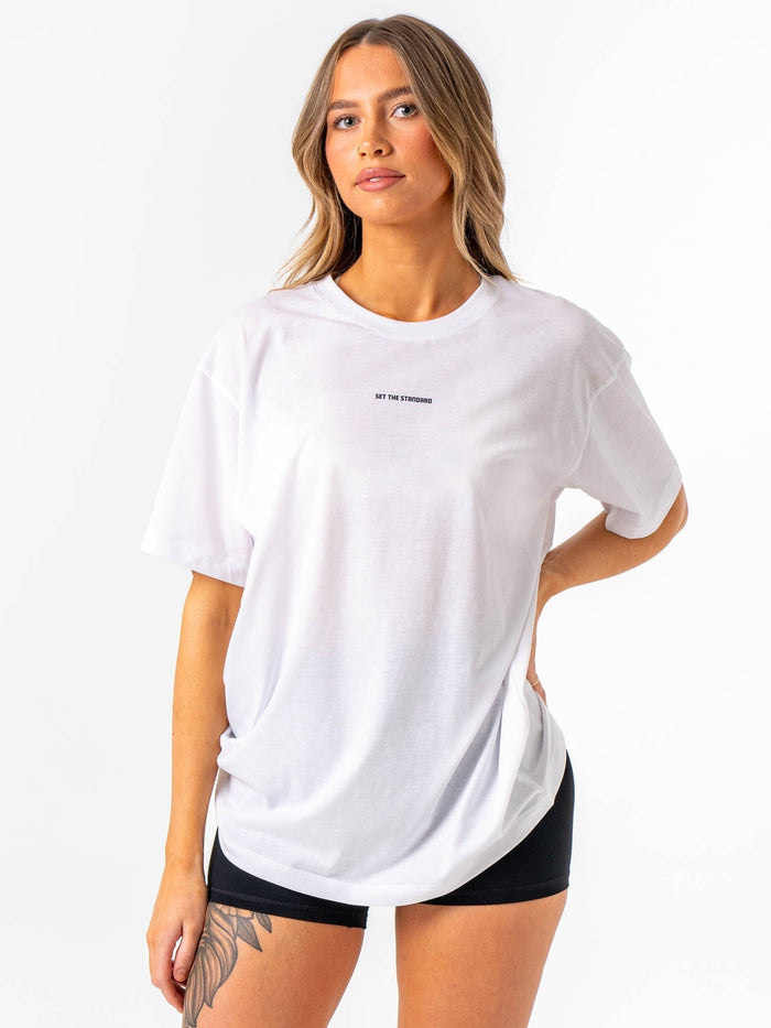 Emerge Oversized T-Shirt - White Clothing Ryderwear