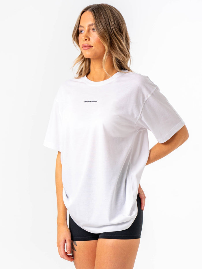 Emerge Oversized T-Shirt - White Clothing Ryderwear