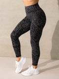 Empower High Waisted Leggings - Black Leopard Clothing Ryderwear