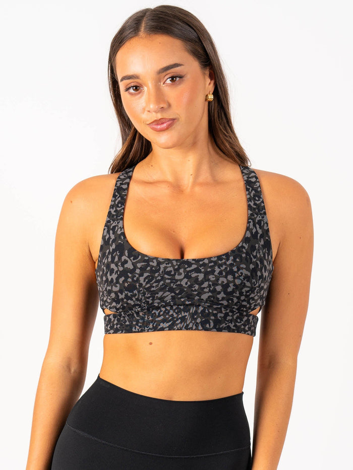 Empower Sports Bra - Black Leopard Clothing Ryderwear
