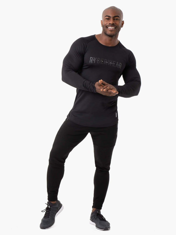 Energy Long Sleeve Top - Black Clothing Ryderwear