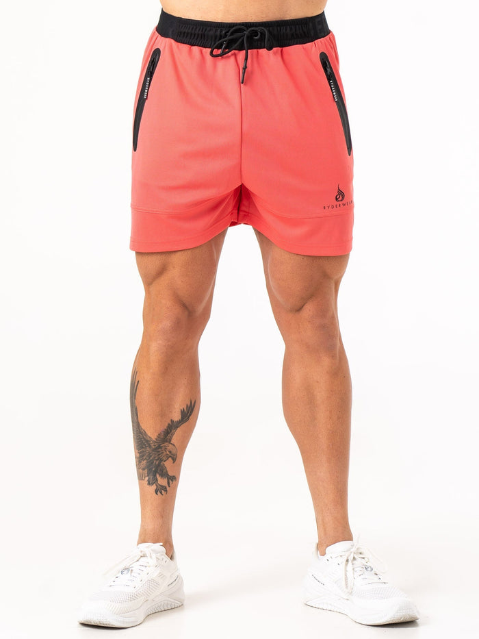 Energy Mesh Shorts - Coral Clothing Ryderwear