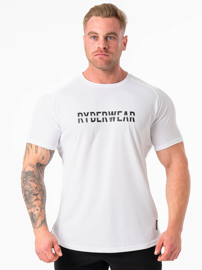 Energy Mesh T-Shirt - White Clothing Ryderwear