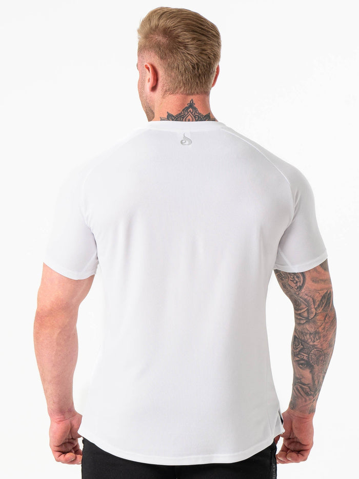 Energy Mesh T-Shirt - White Clothing Ryderwear