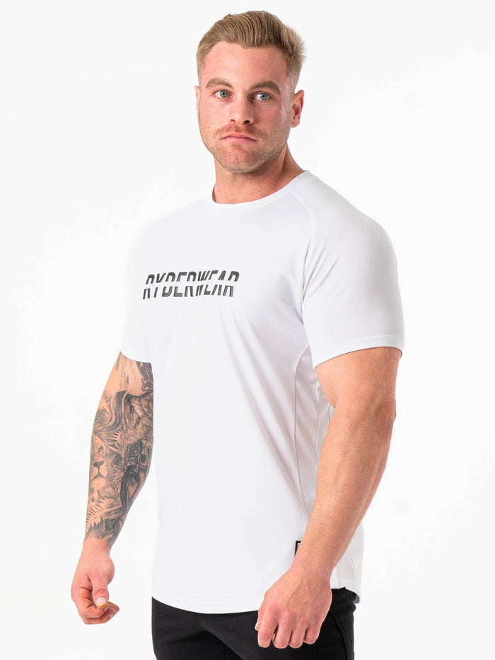 Energy Mesh T-Shirt - White Clothing Ryderwear