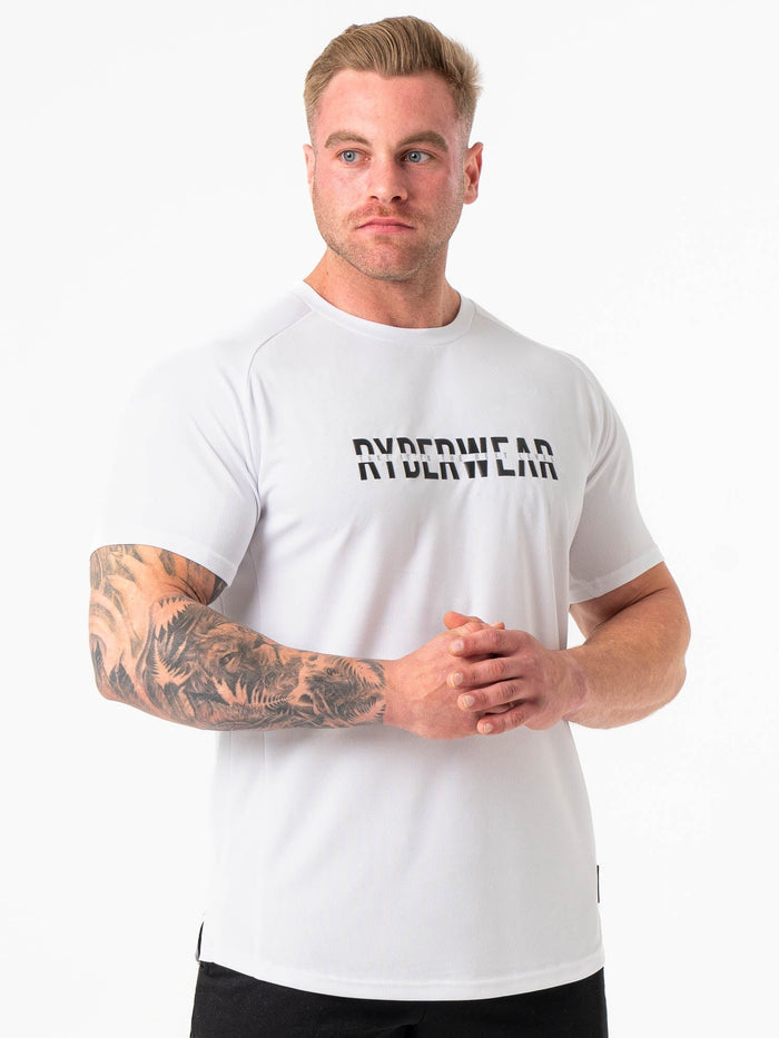 Energy Mesh T-Shirt - White Clothing Ryderwear