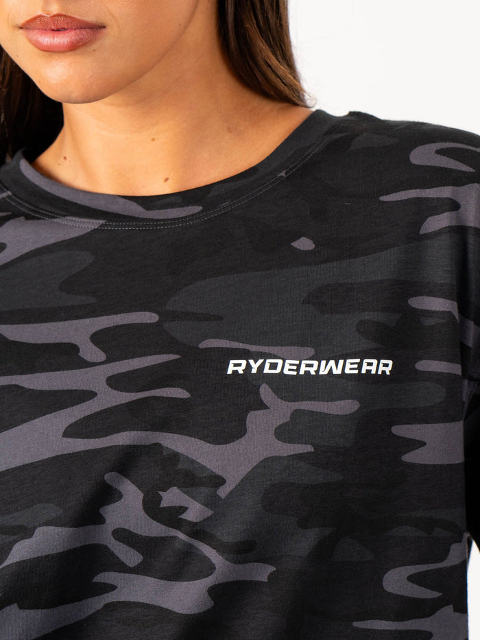 Energy Oversized T-Shirt - Black Camo Clothing Ryderwear