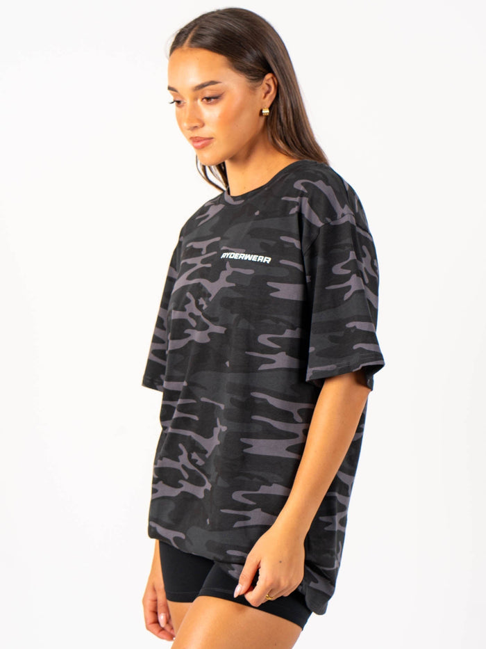 Energy Oversized T-Shirt - Black Camo Clothing Ryderwear