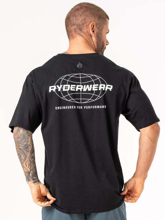Energy Oversized T-Shirt - Black Clothing Ryderwear