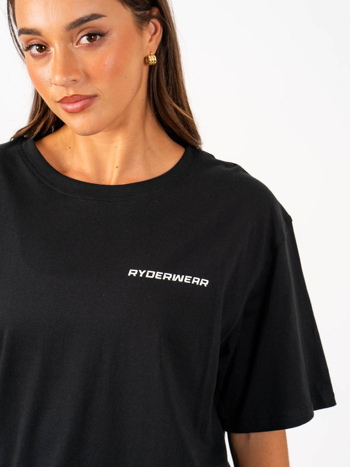 Energy Oversized T-Shirt - Black Clothing Ryderwear