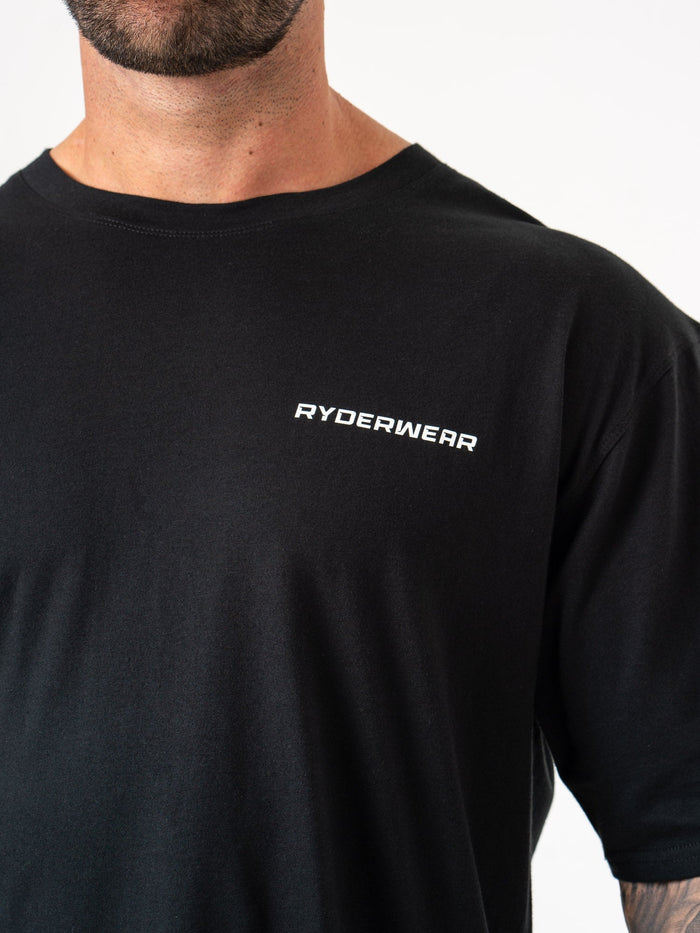 Energy Oversized T-Shirt - Black Clothing Ryderwear
