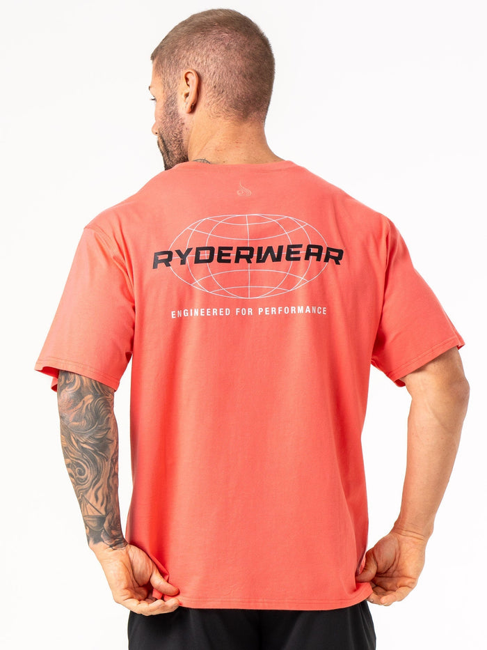 Energy Oversized T-Shirt - Coral Clothing Ryderwear