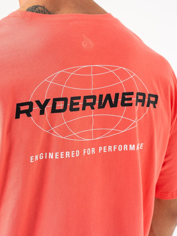 Energy Oversized T-Shirt - Coral Clothing Ryderwear