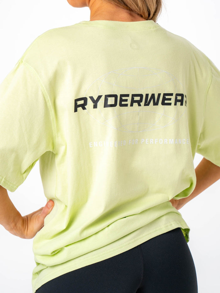 Energy Oversized T-Shirt - Lime Clothing Ryderwear
