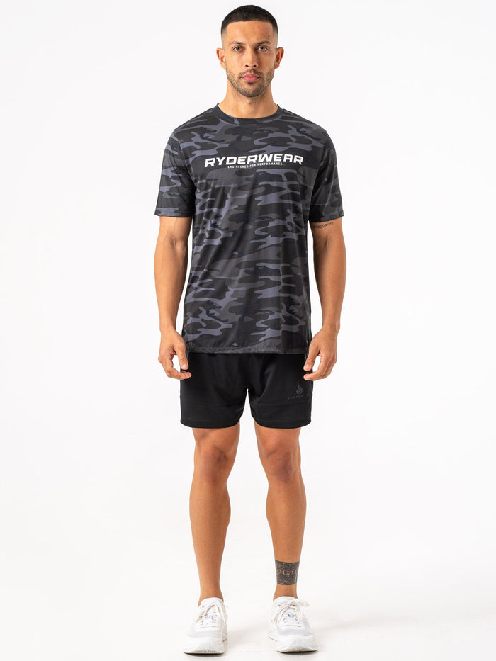 Energy T-Shirt - Black Camo Clothing Ryderwear