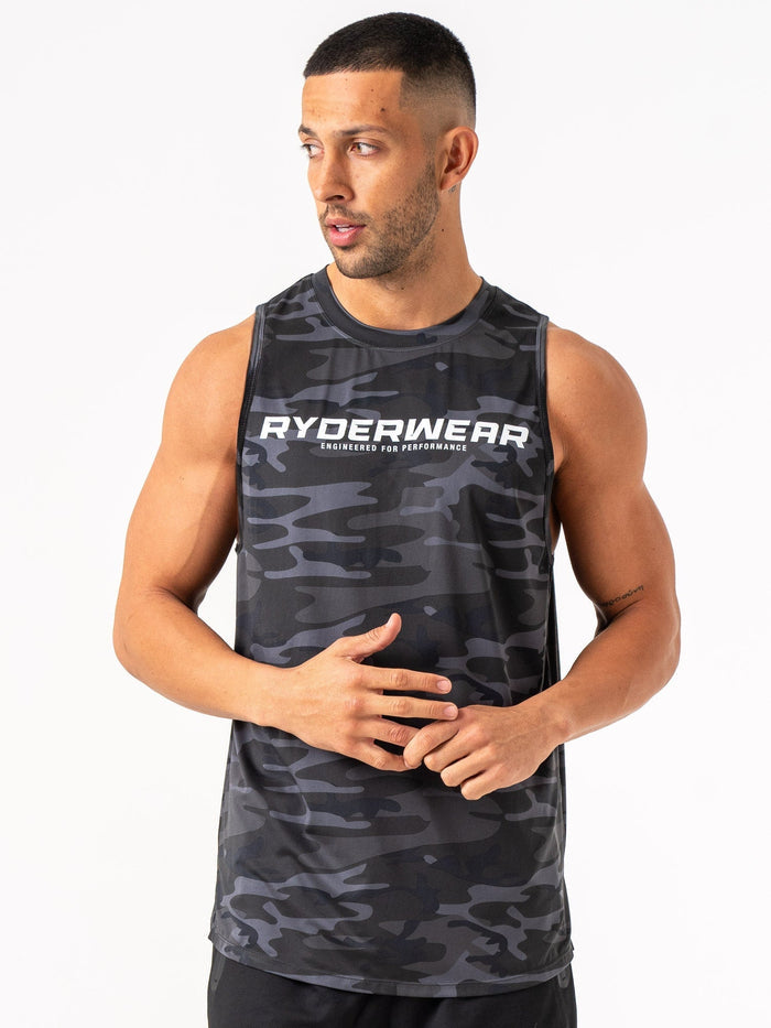 Energy Tank - Black Camo Clothing Ryderwear