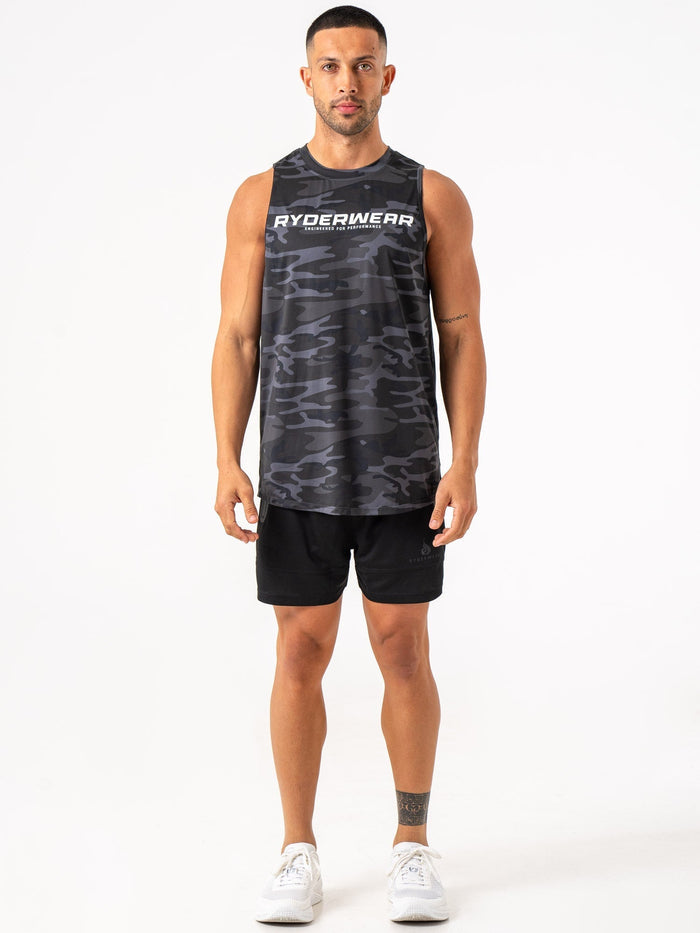 Energy Tank - Black Camo Clothing Ryderwear