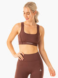 Enhance Seamless Sports Bra - Chocolate Clothing Ryderwear