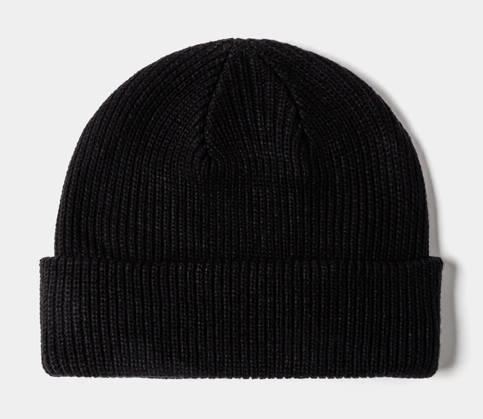 Essential Cuffed Beanie Mens Hat (Black)