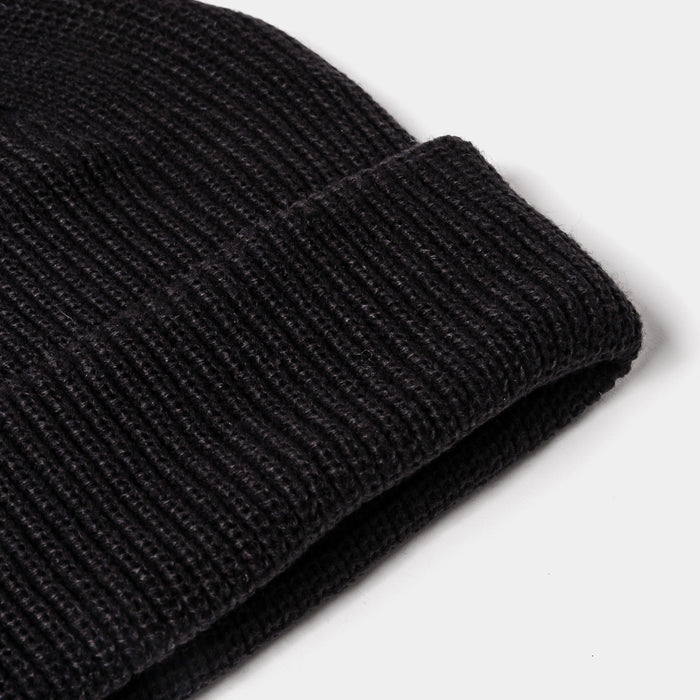 Essential Cuffed Beanie Mens Hat (Black)