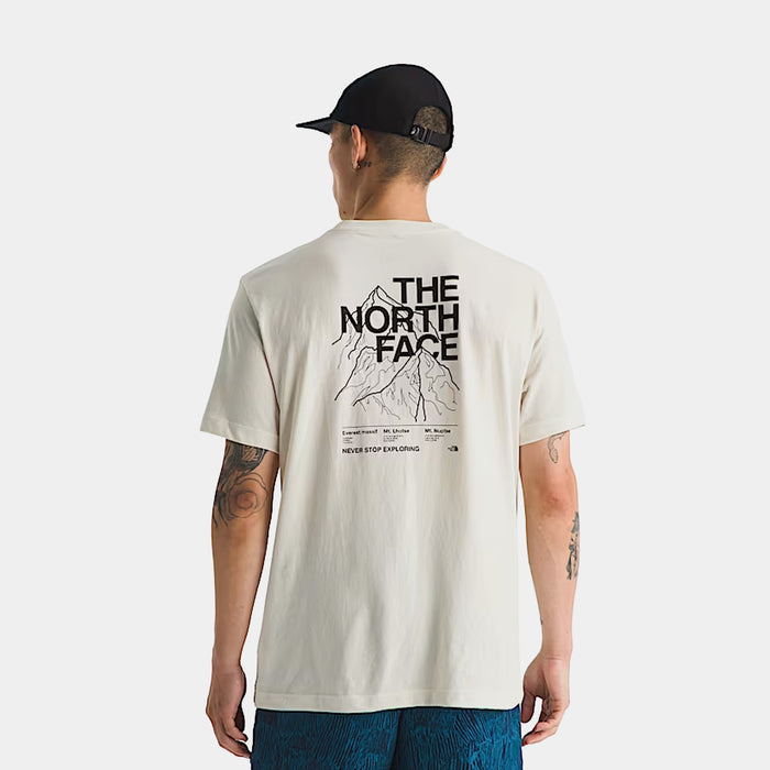 Evolution Half Dome Graphic Mens Short Sleeve Shirt (White Dune)