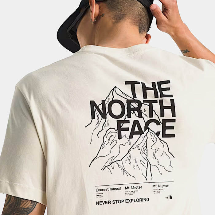 Evolution Half Dome Graphic Mens Short Sleeve Shirt (White Dune)