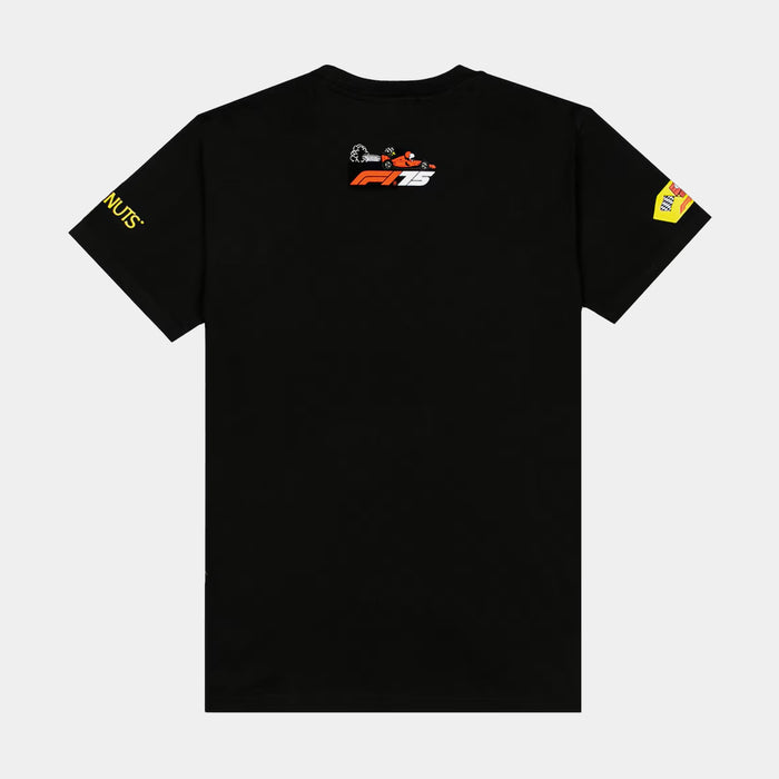 F1 x Snoopy Peanuts Dog House Mens Short Sleeve Shirt (Black/Red)