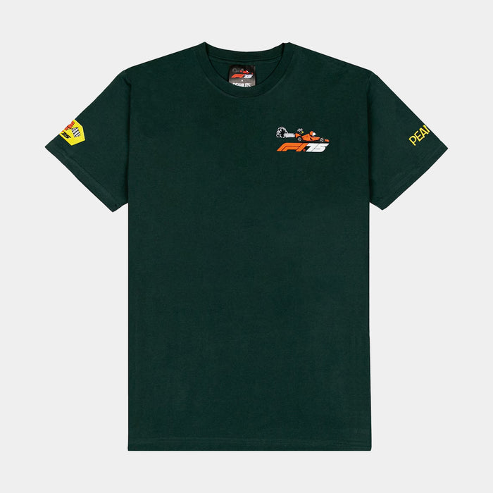 F1 x Snoopy Peanuts Joe Cool Mens Short Sleeve Shirt (Green/Red)