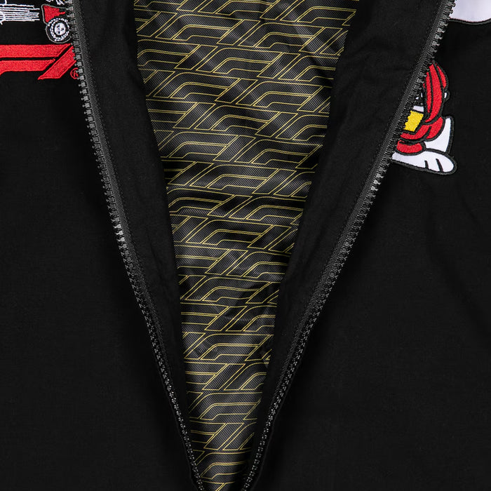 F1 x Snoopy Peanuts Pit Crew Joe Cool Racing Mens Jacket (Black/White)
