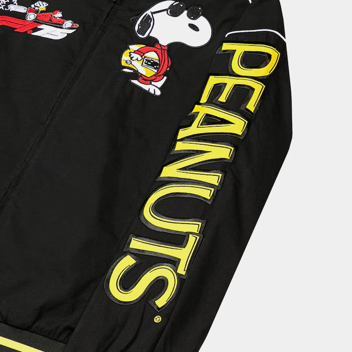 F1 x Snoopy Peanuts Pit Crew Joe Cool Racing Mens Jacket (Black/White)