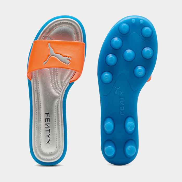 Fenty x Puma Chic Slides Womens Lifestyle Sandals (Rickie Orange/Racing Blue)