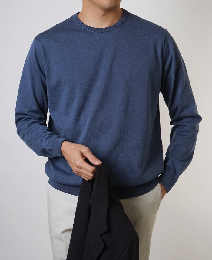 FF30G SUVIN GOLD Cotton Crew Neck Knit