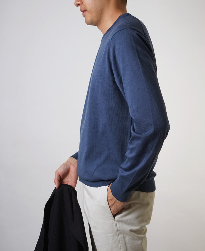FF30G SUVIN GOLD Cotton Crew Neck Knit