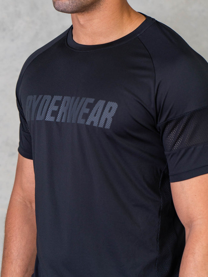Flex Mesh T-Shirt - Black Clothing Ryderwear