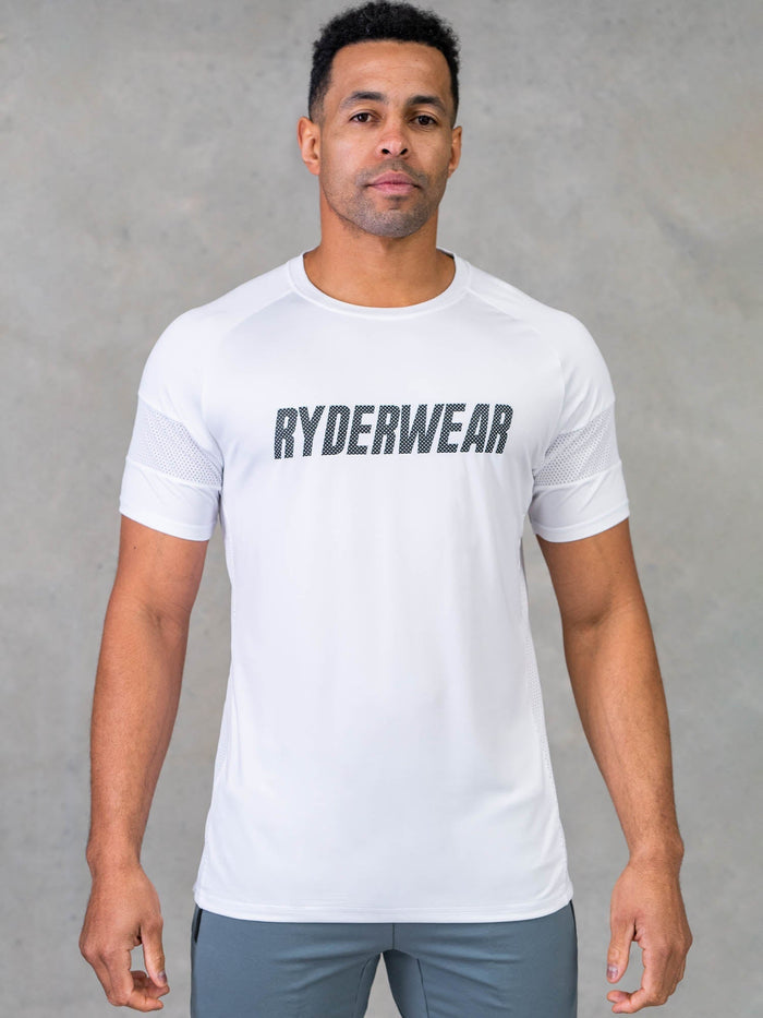 Flex Mesh T-Shirt - White Clothing Ryderwear