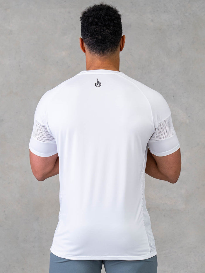 Flex Mesh T-Shirt - White Clothing Ryderwear