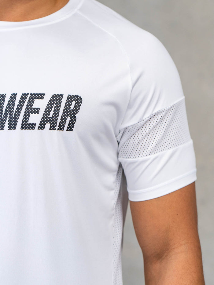 Flex Mesh T-Shirt - White Clothing Ryderwear