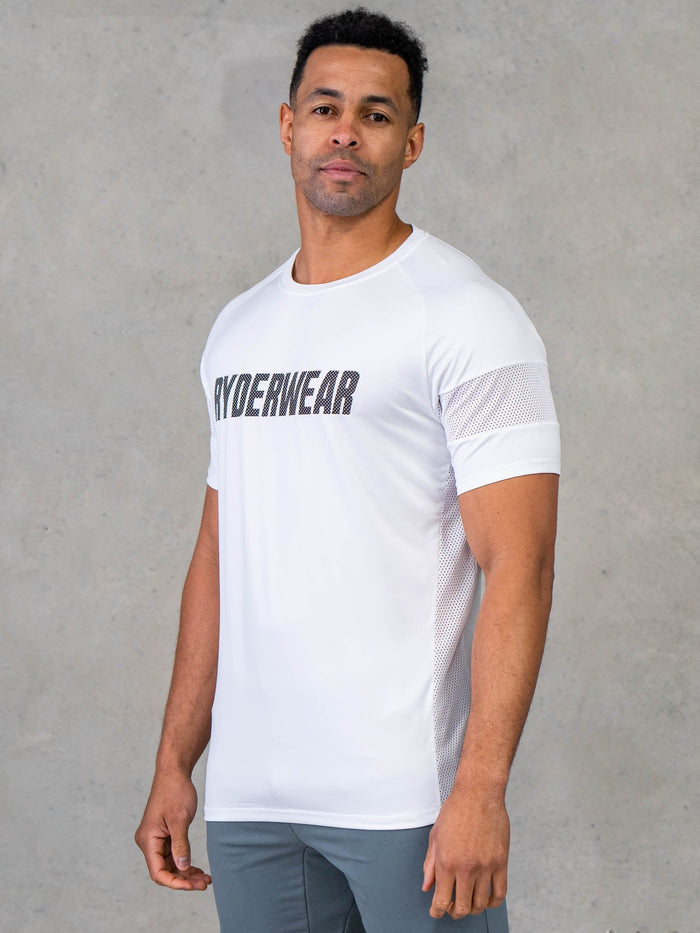 Flex Mesh T-Shirt - White Clothing Ryderwear