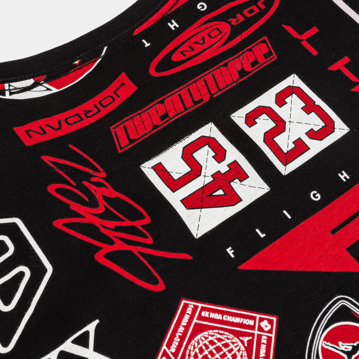 Flight Essentials Grade School Short Sleeve Shirt (Black/Red)